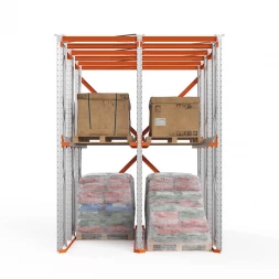 Стеллаж набивной паллетный 4000х3060х5000 мм 2 линии, 1 ярус