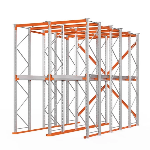 Стеллаж набивной паллетный 4000х3060х5000 мм 2 линии, 1 ярус