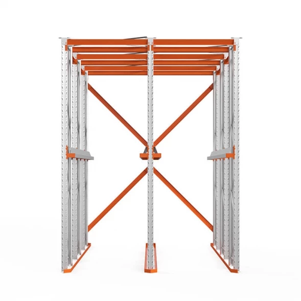 Стеллаж набивной паллетный 4000х3060х5000 мм 2 линии, 1 ярус