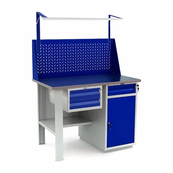 Верстак с освещением и ящиками WT120.F1/WD2.111