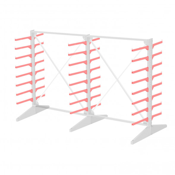 Стеллаж консольный двухсторонний Sortex 1920х3221х1280 8 ярусов