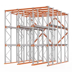 Стеллаж набивной паллетный 5000х4540х5000 мм 3 линии 2 яруса