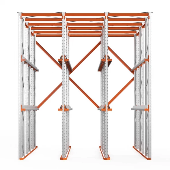 Стеллаж набивной паллетный 5000х4540х5000 мм 3 линии 2 яруса