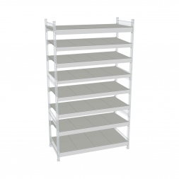 Стеллаж СТ-023 2000х2100х800 с 8 ярусами (рамы и настил - окрас)