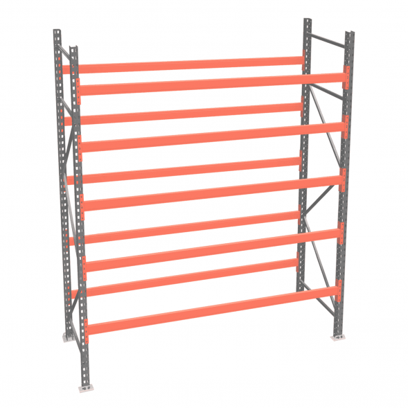 Стеллаж палетный ДиКом СП 3000х3300х1000 с 5 ярусами до 3000 кг / до 1000 кг на паллет П-90