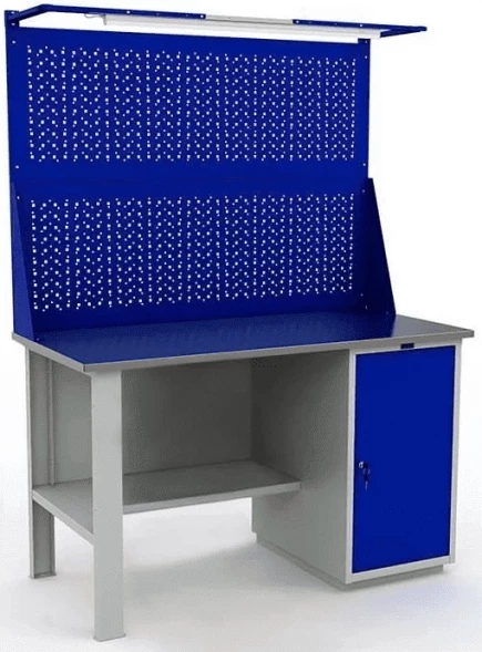 Верстак металлический для СТО с перфопанелью WT140.F1/WD1.021