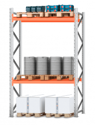 Стеллаж паллетный 3000х2200х1100 2 яруса Р100.1.5Б120.1.5