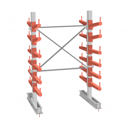 Стеллаж консольный СТ-062 2450х1660х1400 6 ярусов +О двухсторонний