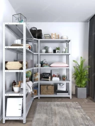 Стеллаж угловой МС 1800х1700х1700/500 мм 5 ярусов