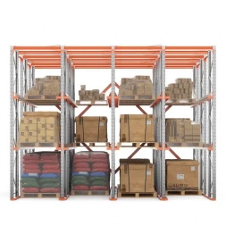 Стеллаж набивной паллетный 4500х6020х6000 мм 4 линии, 2 яруса