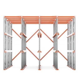 Стеллаж набивной паллетный 4500х6020х6000 мм 4 линии, 2 яруса