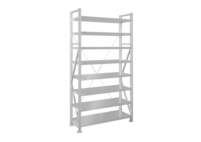 Стеллаж металлический MS U 3000х1000х600 8 полок сплошные до 300 кг
