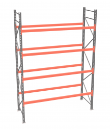 Стеллаж палетный ДиКом СП 4000х3300х1000 с 4 ярусами до 1300 кг / до 400 кг на паллет П-70