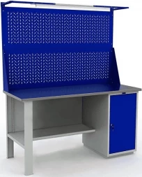 Верстак большой с двумя экранами гаражный WT160.F1/WD1.021