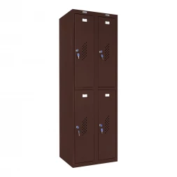 Шкаф металлический четырехсекционный коричневый