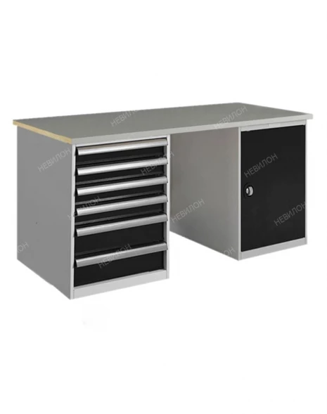 Верстак промышленный комбинированный с ящиками WTS 160.PТ1.Т6.000