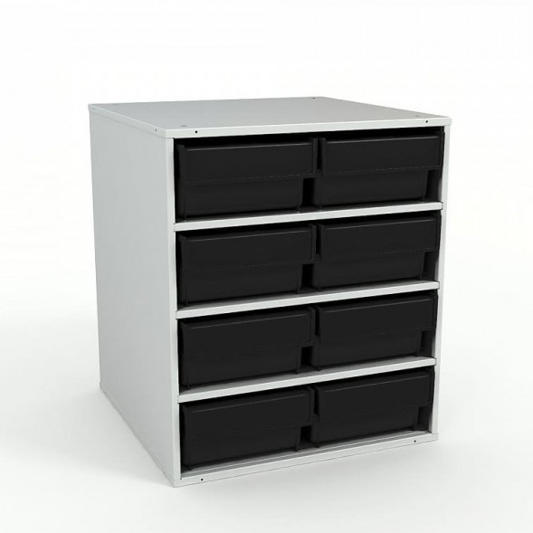 Кассета ДиКом К-01/1 ESD 8 ящиков Б 400х185х100 мм ESD