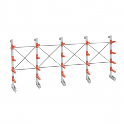 Стеллаж консольный СТ-062 2450х6160х830 4 яруса односторонний