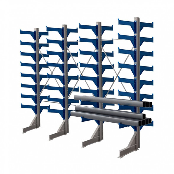 Стеллаж консольный двухсторонний КТр 4000х4980х1800 (800) 8 ярусов