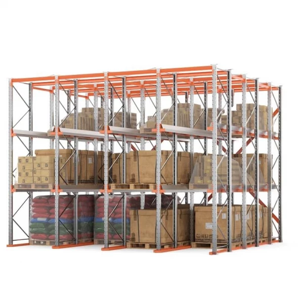 Стеллаж набивной паллетный 4500х6020х5000 мм 4 линии, 2 яруса