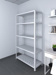 Стеллаж ТС Лайт 1500х700х600 с 5 перфорированными полками