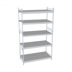 Стеллаж СТ-023 2200х1500х800 с 5 ярусами (рамы и настил - цинк)