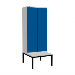 Шкаф Диком УНО-421 (RAL 7038 + RAL 5005) на подставке-скамейке