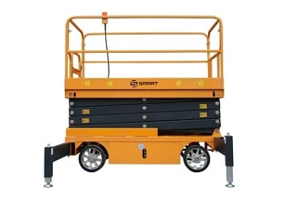 Подъемник ножничный несамоходный SJY-0.5-9 AC/DC, 500 кг, высота подъема 9 м SMART