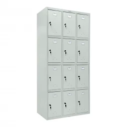 Шкаф сумочница металлический светло-серый