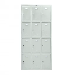 Шкаф сумочница металлический светло-серый