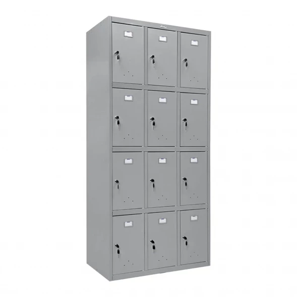 Шкаф сумочница металлический сигнальный серый