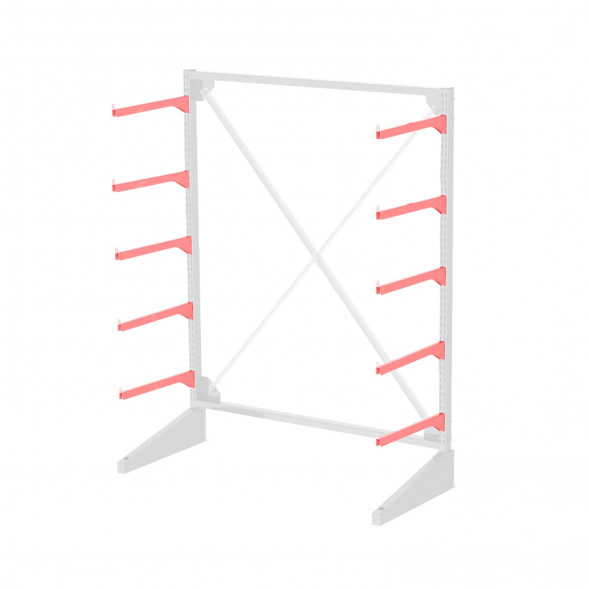 Стеллаж консольный односторонний Sortex 1920х1634х720 5 ярусов