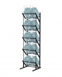 Пристенный стеллаж для воды Стилс-1 на 10 бутылей 5/6 л, черный