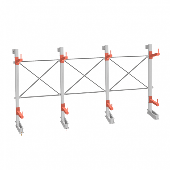 Стеллаж консольный СТ-062 2450х4660х830 2 яруса +О односторонний
