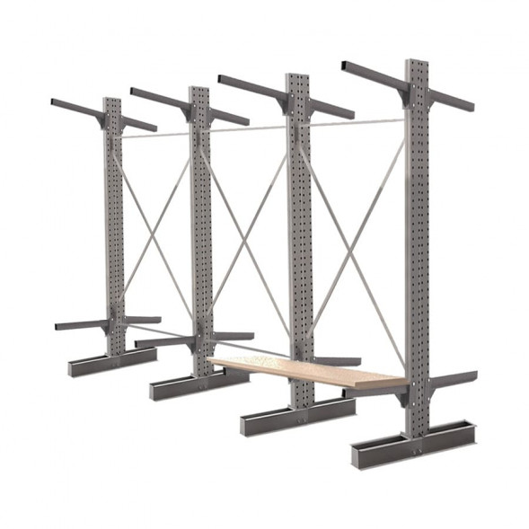 Стеллаж консольный двухсторонний КСр 2500х4392х1600 2 яруса