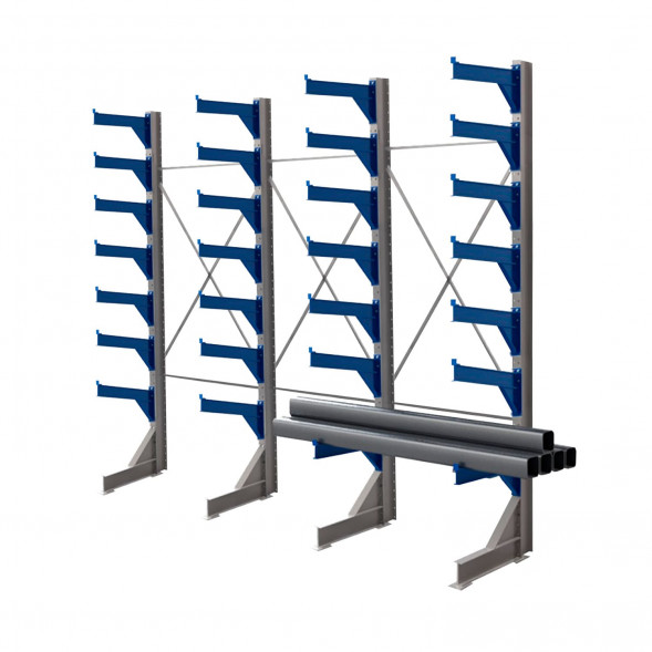 Стеллаж консольный односторонний КТр 4000х4980х1200 (1000) 7 ярусов
