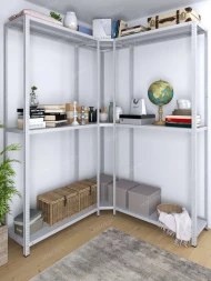 Стеллаж угловой МС 2000х1500х1500/300 мм 3 яруса