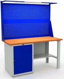 Верстак для дачи с полками W160.WS1/F2.021