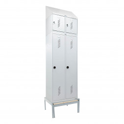 Шкаф LS-K-780 EL с выдвижной скамьей с антресолью + наклонная крыша