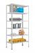 Стеллаж МС-900 500х1000х400 мм 6 полок