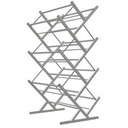 Двусторонний стеллаж для воды Стилс-21 на 21 бутылей 5/6 л, металлик