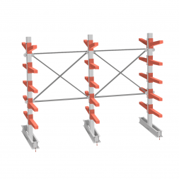 Стеллаж консольный СТ-062 2450х3160х1400 5 ярусов двухсторонний