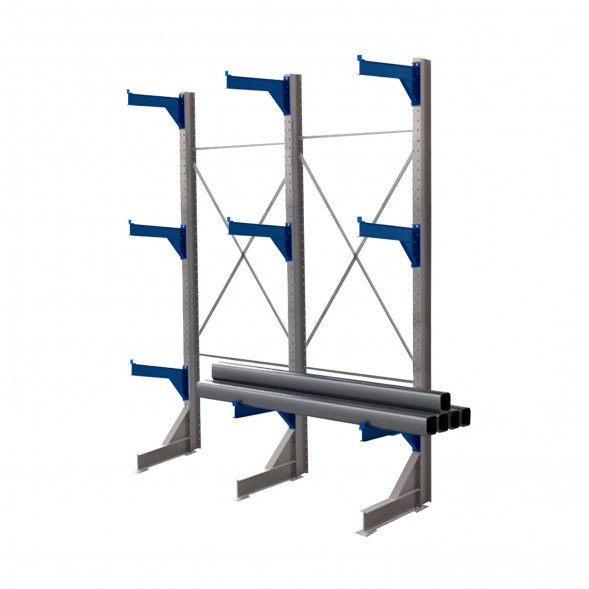 Стеллаж консольный односторонний КТр 4000х3360х1200 (1000) 3 яруса