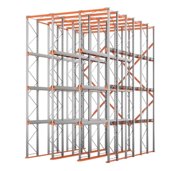 Стеллаж набивной паллетный 7000х4540х6000 мм 3 линии 3 яруса
