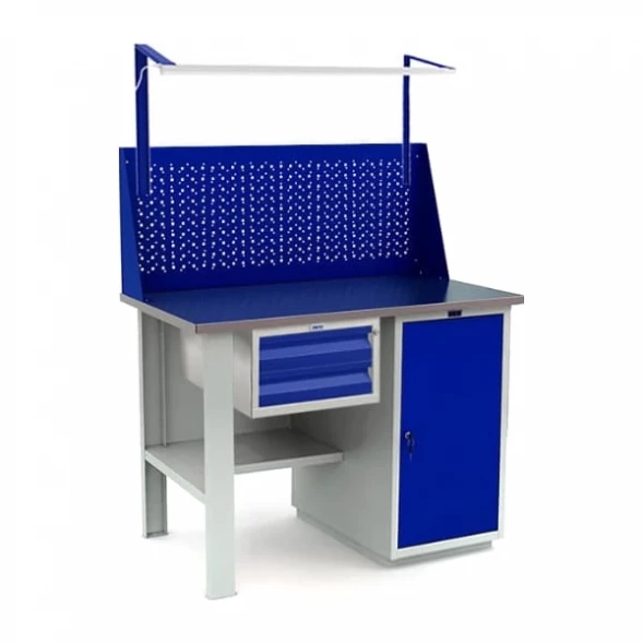 Верстак для дачи с перфопанелью WT120.F1/WD1.111