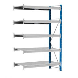 Стеллаж SGR-V 350 кг 2000х2100х600 5 ярусов (рамы RAL 5015 / настил цинк) ДС