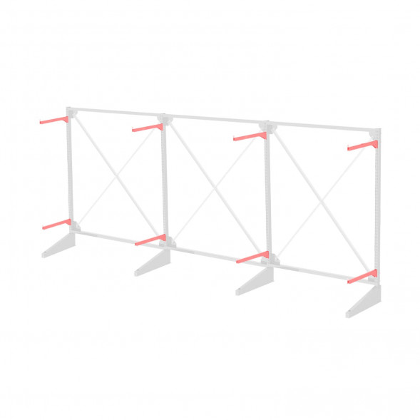 Стеллаж консольный односторонний Sortex 1920х4808х720 2 яруса