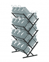 Двусторонний стеллаж для воды Стилс-21 на 21 бутылей 5/6 л, черный