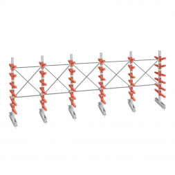 Стеллаж консольный СТ-062 2450х7660х1400 6 ярусов двухсторонний