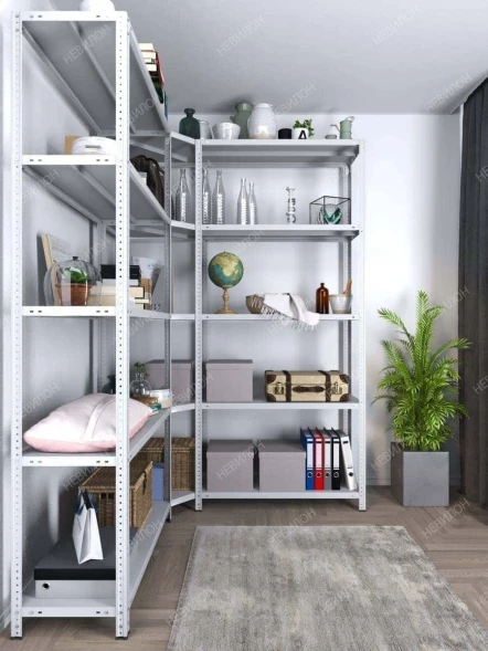 Стеллаж угловой МС 2000х1600х1600/400 мм 5 ярусов